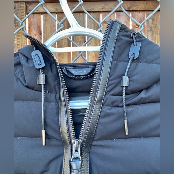 Mackage Black Light Down and Leather Trim Jacket (Size X-small) - Picture 2 of 9